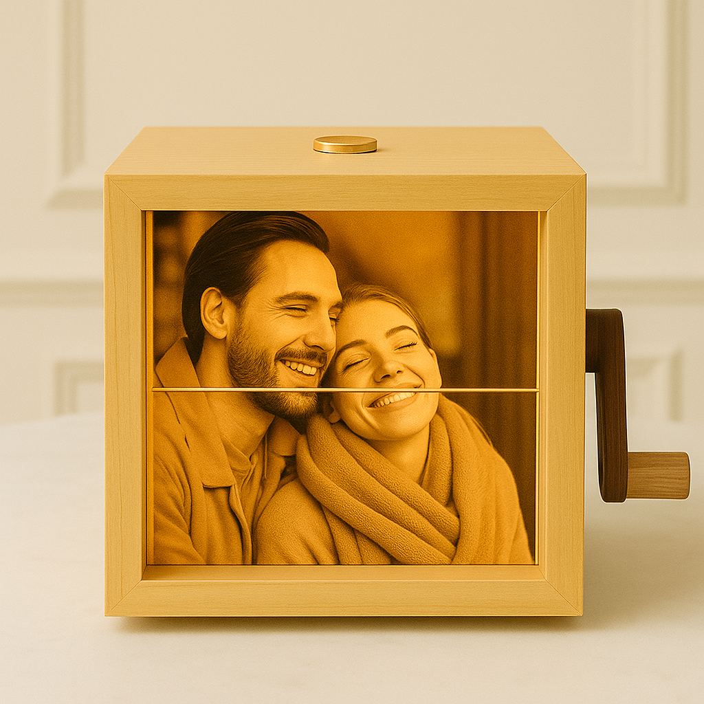 Boite à Photos Personnalisée Rotative