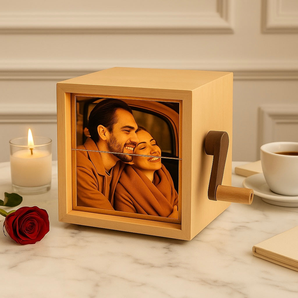 Boite à Photos Personnalisée Rotative