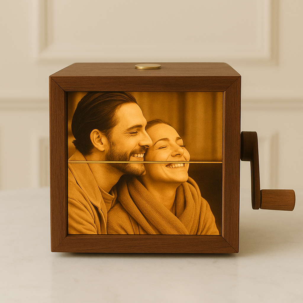 Boite à Photos Personnalisée Rotative